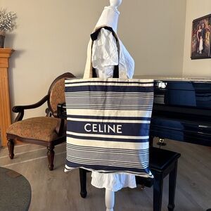 ⚜️⚜️Celine Blue large tote bag 💯recycled cotton GWP ⚜️⚜️
